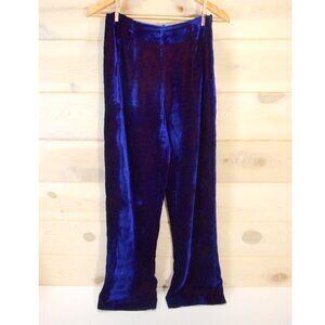 Dana Buchman Women's Size 6 Dark Blue-Purple Velvet Pants Whimsigoth Witchy